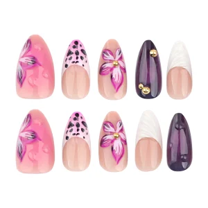 3D Embossed Floral Nail Art