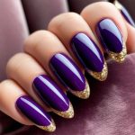 Purple cool and spicy style nails