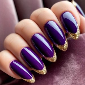 Purple cool and spicy style nails